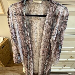 Peach Love California Snakeskin Cardigan